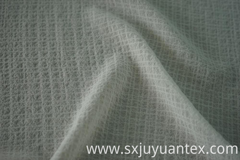 Polyester 4 Way Spandex Check Fabric
